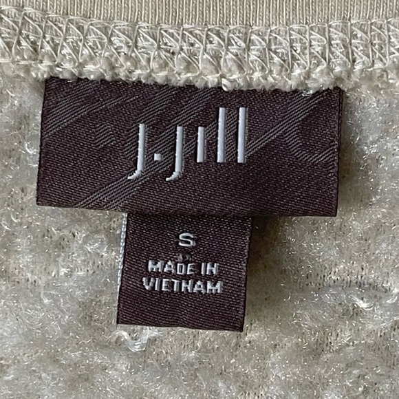 J. Jill Winter White Teddy Bear Fuzzy Zip Up Cardigan Sweater Jacket - Picture 16 of 16